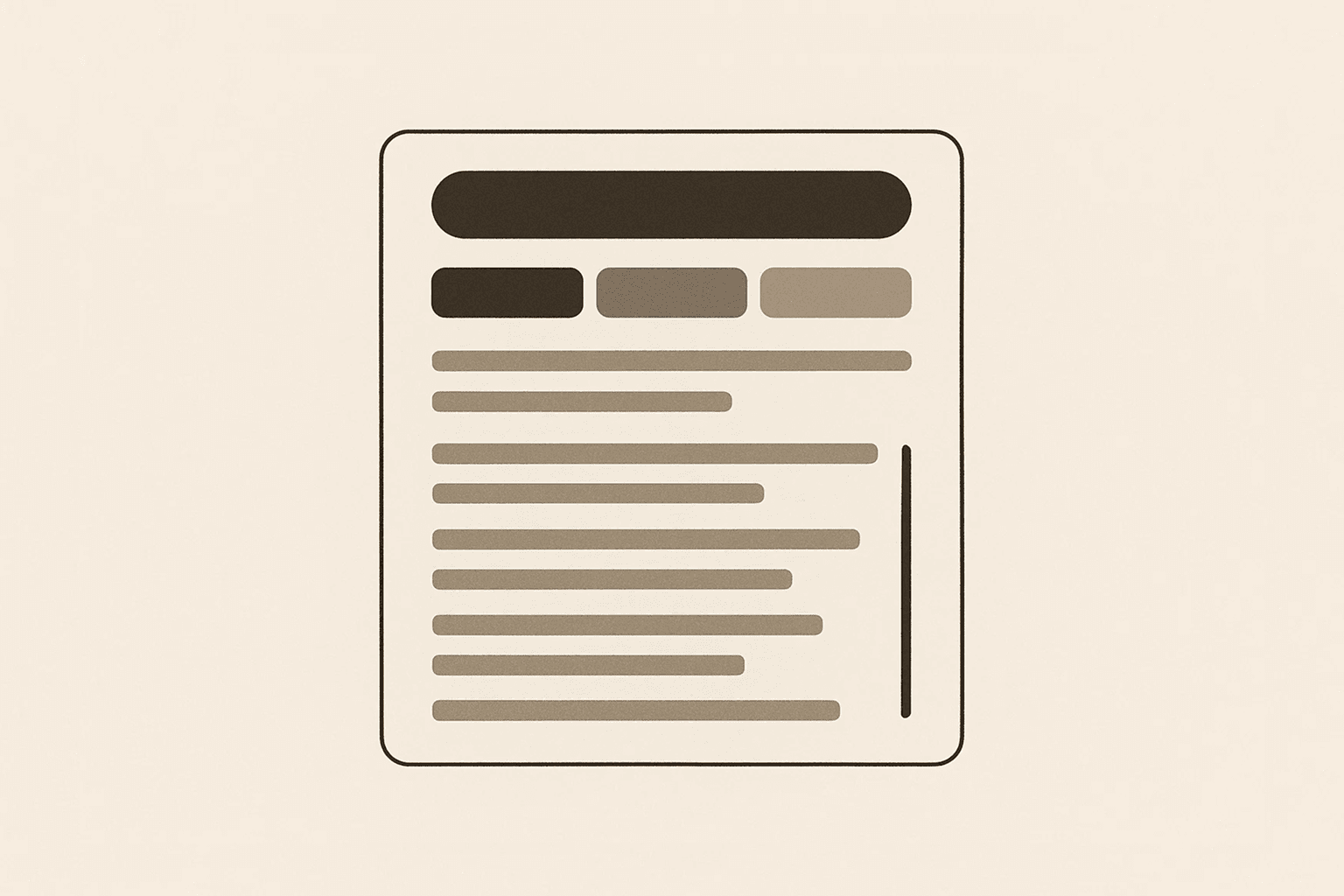 Mockup of the Order research library interface.